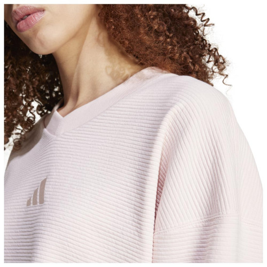 Adidas Γυναικείο φούτερ All SZN Ribbed V-Neck Sweatshirt